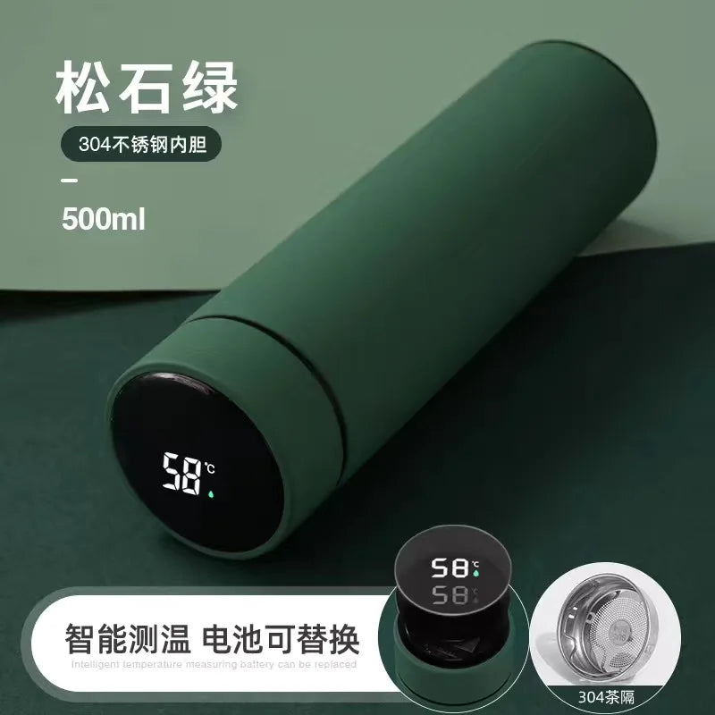 Thermos Bottle with Temperature Display
