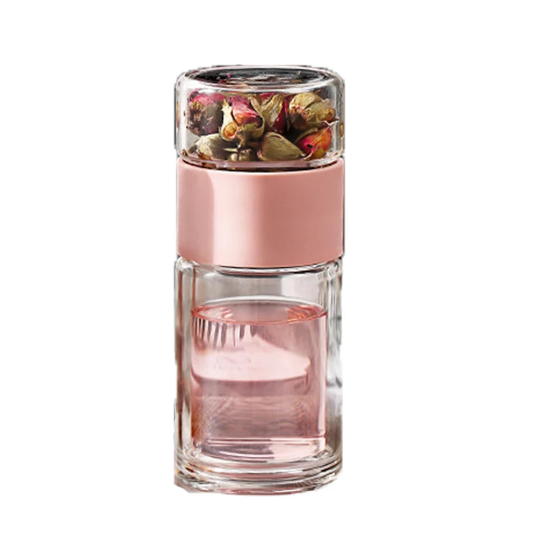 Double Glass Tea Bottle Infuser