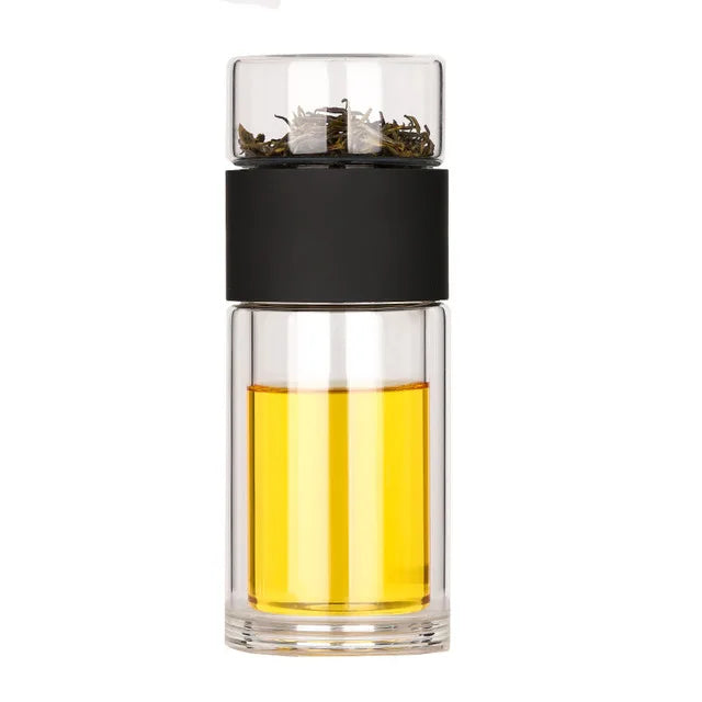 Double Glass Tea Bottle  Infuser