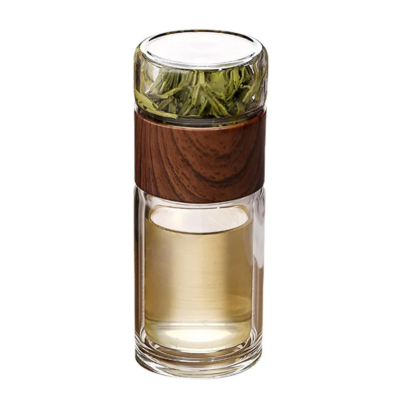 Double Glass Tea Bottle  Infuser