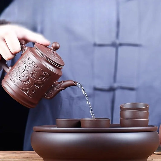 Yixing Zisha  Stainless Steel Strainer teapot